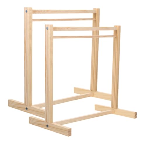 Abaodam 2 Stücke Puppe Mini Kleiderbügel Holz Puppenhaus Kleidung Rack Bekleidungs ​​Organizer Kleid Kleiderbügel Für Mini Puppen von Abaodam
