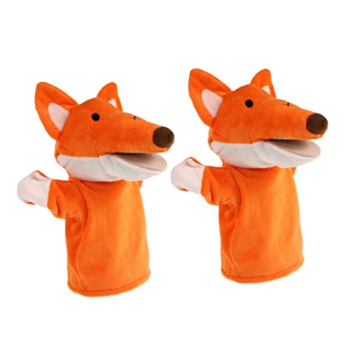 Abaodam 2 Stück Krähe Handpuppe Marionettenspielzeug Cartoon Spielzeugpuppen Tierpuppe Handpuppe Tiere Marionetten Handpuppen für Kinderpuppen Plüsch Orange von Abaodam