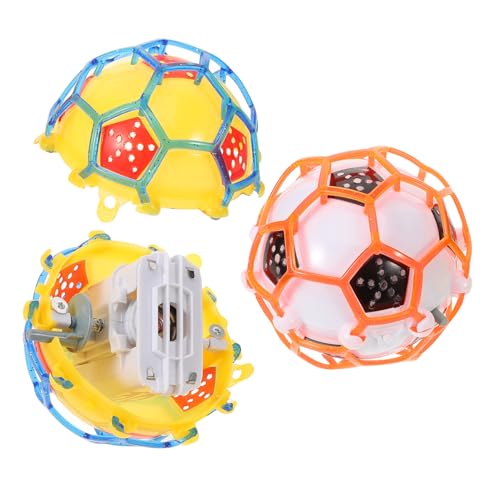 Abaodam 2 Stück Leuchtender Hüpfball mit Musik und Lichteffekten Fußballspielzeug für Blinkender Tanzball ohne Batterien Robustes Kunststoffspielzeug für Drinnen und Zufällige Farbe von Abaodam