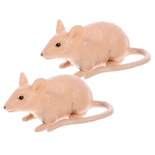 Abaodam 2 Stück Lustiges Teiliges Realistisches Mausmodell aus Robustem Kunststoff Kindersicheres Party Streichspielzeug für Halloween Karneval Kreatives Lernspielzeug von Abaodam