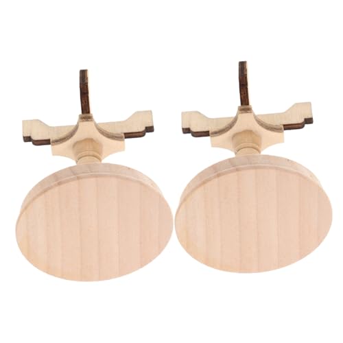 Abaodam 2 Stück Maßstab Holz Möbel für Puppenhaus Rundes Miniatur Teetisch-deko für Wohnzimmer Sammlerstück Kreatives Natürliche Holzoptik von Abaodam