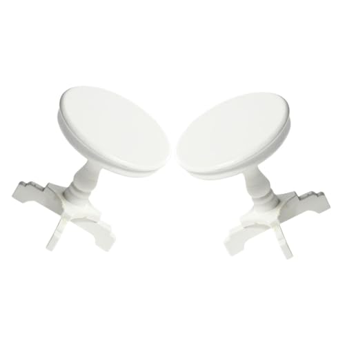 Abaodam 2 Stück Maßstab Holz Runder Beistelltisch Vielseitig für Spiel Fotografie und Dekoration Leicht Langlebig Wohnzimmer Accessoire von Abaodam