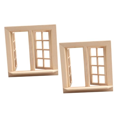 Abaodam 2 Stück Maßstab Holzrahmen Puppenhaus Zubehör für Sammler und Miniatur Landschaft Dekoration von Abaodam