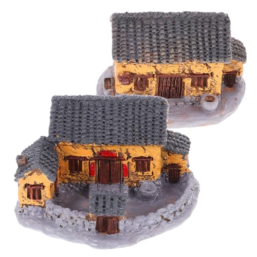 Abaodam 2 Stück Mikro-Landschaftshaus deko Miniaturzaun und Steinmodell Dorfhäuser Mini - Miniaturhaus Moos-Mikrolandschaftsornamente kleine Häuser zum Basteln Feenhaus Mini-Hütte Harz Abaodam 2 Stück Mikro-Landschaftshaus deko Miniaturzaun und Steinmodell Dorfhäuser Mini - Miniaturhaus Moos-Mikrolandschaftsornamente kleine Häuser zum Basteln Feenhaus Mini-Hütte Harz von Abaodam