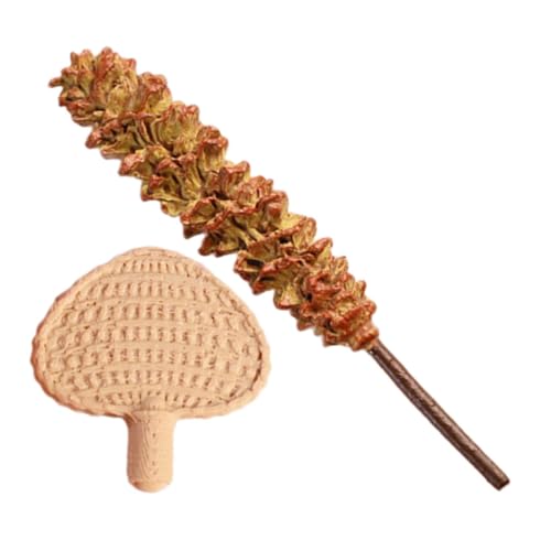Abaodam 2 Stück Mini Duster Puppenhaus Möbel Dekoration Kleiner Handfächer Puppenhausmöbel Miniatur-handfächer Miniatur-puppenhauszubehör Kleiner Staubwedel Harz + PVC von Abaodam