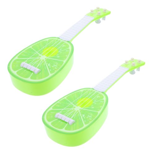Abaodam 2 Stück Mini Früchte Gitarre Pädagogische Imitationsgitarre für Lerninstrument für Bühne und Frühe Musikbildung Sicheres Material für Anfänger und Vorschulkinder von Abaodam