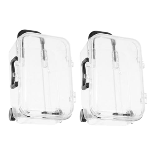 Abaodam 2 Stück Mini Koffer Set für Puppen Teiliges Transparentes Aufbewahrungsbox Set als Partygeschenk für Puppenhaus Zubehör Stabil und Flexibel Einsetzbar Abaodam 2 Stück Mini Koffer Set für Puppen Teiliges Transparentes Aufbewahrungsbox Set als Partygeschenk für Puppenhaus Zubehör Stabil und Flexibel Einsetzbar von Abaodam