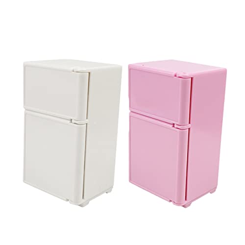 Abaodam 2 Stück Mini Kühlschrank Teilig Puppenhaus Zubehör Weiß und Rosa Realistische Miniaturmöbel für Kreative DIY Minihäuser Langlebig und Praktisch Dekoration für Kinderzimmer Abaodam 2 Stück Mini Kühlschrank Teilig Puppenhaus Zubehör Weiß und Rosa Realistische Miniaturmöbel für Kreative DIY Minihäuser Langlebig und Praktisch Dekoration für Kinderzimmer von Abaodam
