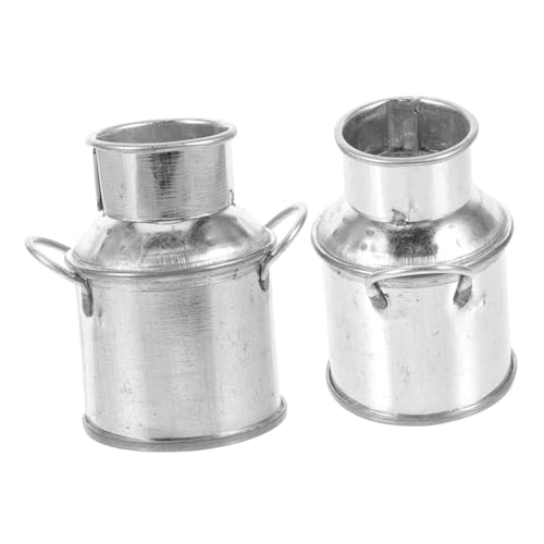 Abaodam 2 Stück Mini Metall Milchkanne Mini Blumentopf Eimer Puppenhaus Dekoration für Tiny House Geeignet für DIY Mikro Landschaft und Tischdeko Abaodam 2 Stück Mini Metall Milchkanne Mini Blumentopf Eimer Puppenhaus Dekoration für Tiny House Geeignet für DIY Mikro Landschaft und Tischdeko von Abaodam