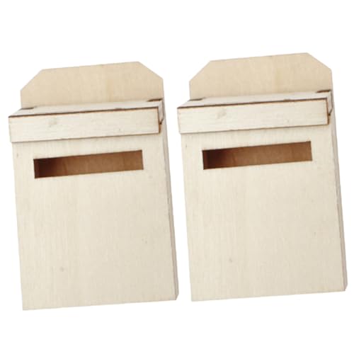 Abaodam 2 Stück Mini -Modellschmuck Miniatur-Briefkastenfigur Mini-Briefkästen zum Basteln Puppenhaus-Miniatur-Briefkasten Briefkastenstatue aus Holz Mini Briefkasten Beige Abaodam 2 Stück Mini -Modellschmuck Miniatur-Briefkastenfigur Mini-Briefkästen zum Basteln Puppenhaus-Miniatur-Briefkasten Briefkastenstatue aus Holz Mini Briefkasten Beige von Abaodam