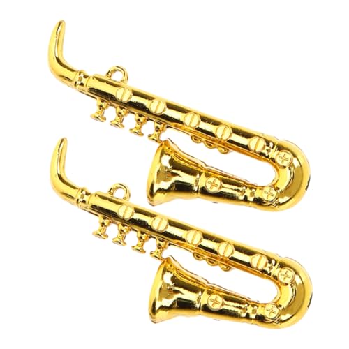 Abaodam Puppenhaus-Saxophon-miniinstrument Musikspielzeug Aus Kunststoff Dekoratives Blasinstrument Ideal Für Die Dekoration Von Miniaturhäusern von Abaodam