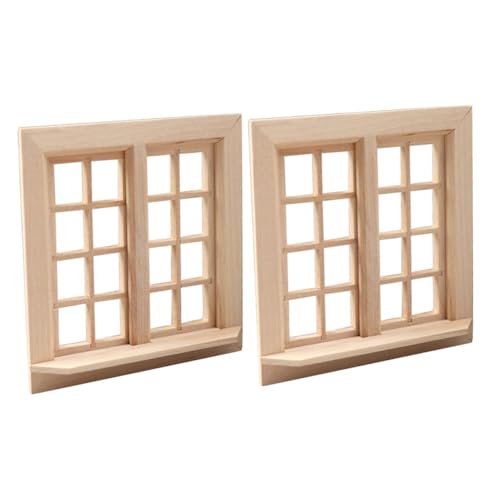 Abaodam Holzfensterrahmenmodelle Mini-hausornament Miniaturen Im Maßstab 1:12 Für Puppenhaus von Abaodam