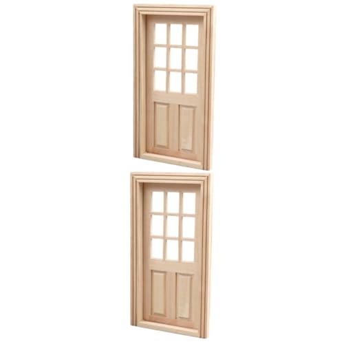 Abaodam 2 Stück Mini Tür Und Fenstermodell Mini Möbel Requisite Heimdekoration Kleine Häuser Puppenhaus Möbel Dekoration Kleine Häuser Miniatur Zubehör Miniatur Haus Zubehör von Abaodam