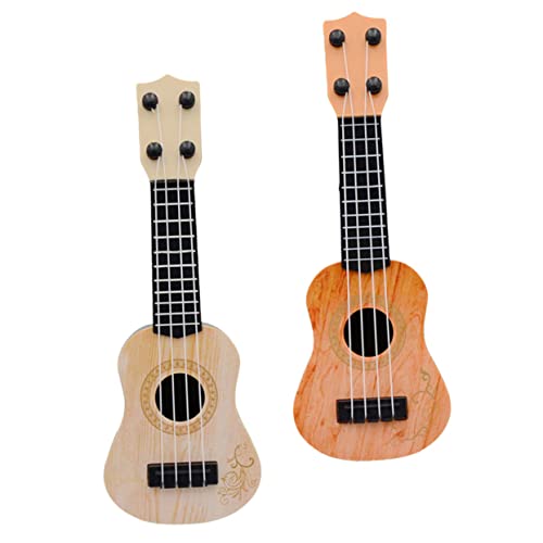 Abaodam 2 Stück Mini Ukulelen Kleinkindgitarren Gitarren Für Früherziehung Ukulelenspielzeug Früherziehungsspielzeug Lerngitarre Kindergitarren Simulation Ukulele von Abaodam
