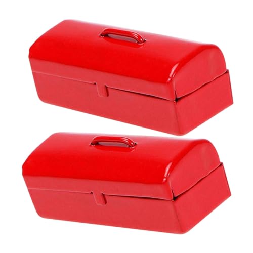 Abaodam 2 Stück Mini Werkzeugkasten für Puppenhaus Farbige Miniatur Werkzeugkiste aus Zubehör für DIY Modelle und Puppenhausgestaltung Stabil und Dekorativ für Mini Szenen und Kreative Abaodam 2 Stück Mini Werkzeugkasten für Puppenhaus Farbige Miniatur Werkzeugkiste aus Zubehör für DIY Modelle und Puppenhausgestaltung Stabil und Dekorativ für Mini Szenen und Kreative von Abaodam