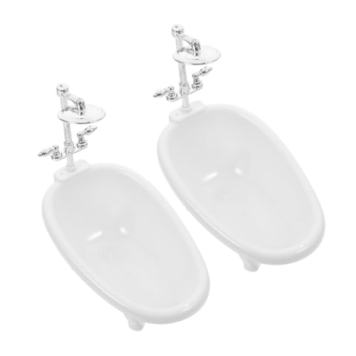 Abaodam 2 Stück Miniatur Badewanne Kleine Badmöbel für Puppenhaus Badezimmer Dekoration für Kreatives und Zubehörgestaltung Abaodam 2 Stück Miniatur Badewanne Kleine Badmöbel für Puppenhaus Badezimmer Dekoration für Kreatives und Zubehörgestaltung von Abaodam