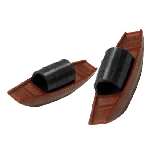 Abaodam 2 Stück Miniatur Bootsfigur Teilig Boote Klein und Mittel Rustikale Deko für Bonsai Aquarium Puppenhaus und Strandlandschaften Detailreiche Micro Landschaft Accessoires von Abaodam