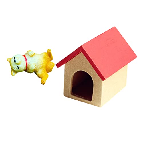 Abaodam 2 Stück Miniatur Holz Hundehütte mit Figur Dekoratives Puppenhaus Zubehör Handgefertigtes Holzornament Kreatives Miniaturspielzeug für Haus und Raumdekoration Teiliges mit Abaodam 2 Stück Miniatur Holz Hundehütte mit Figur Dekoratives Puppenhaus Zubehör Handgefertigtes Holzornament Kreatives Miniaturspielzeug für Haus und Raumdekoration Teiliges mit von Abaodam