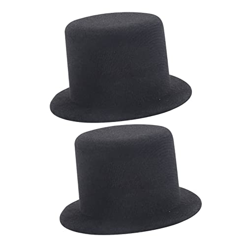 Abaodam 2 Stück Miniatur Hüte für Puppen DIY Bastel Hüte Schwarze Filz Hut Dekorationen für Handwerksprojekte Accessoires für Puppen Fotografie und Cosplay von Abaodam