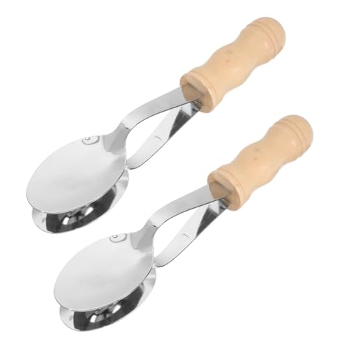 Abaodam 2 Stück Musiklöffel Teilig Holzgriff Folk Percussion Instrument für Erwachsene Tragbar Leicht für Partys Outdoor und Musikförderung von Abaodam