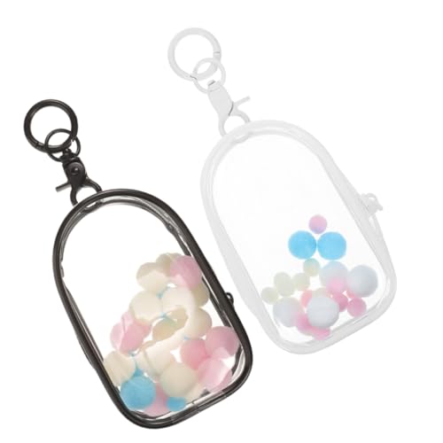Abaodam 2 Stück PVC Transparente Aufbewahrungstaschen für Mini Figuren zur Präsentation und Lagerung mit Schlüsselanhänger und Schutzbox für Puppensammler Abaodam 2 Stück PVC Transparente Aufbewahrungstaschen für Mini Figuren zur Präsentation und Lagerung mit Schlüsselanhänger und Schutzbox für Puppensammler von Abaodam