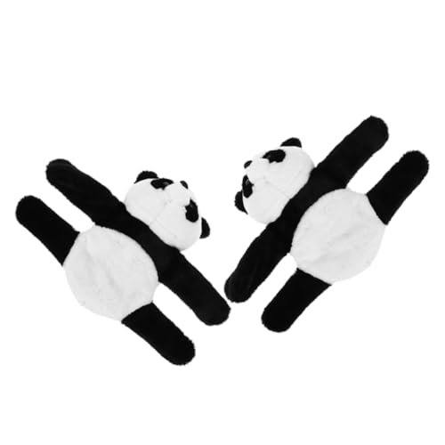 Abaodam 2 Stücke Plüsch Panda Slap Armband Cartoon Tiermotiv Stofftier Partygeschenk für Kinder von Abaodam