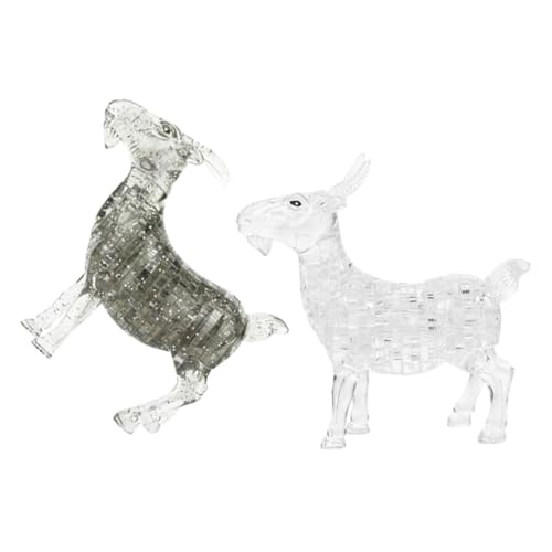 Abaodam 2 Stück Puzzle Ziegenfigur Teilig Transparente Tiermodell Skulptur als Wohn und Desktop Dekoration Effektvolle Kristallähnliche Ziege für Moderne Raumgestaltung Abaodam 2 Stück Puzzle Ziegenfigur Teilig Transparente Tiermodell Skulptur als Wohn und Desktop Dekoration Effektvolle Kristallähnliche Ziege für Moderne Raumgestaltung von Abaodam