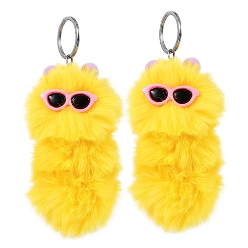 Abaodam 2 Stück Raupe Schlüsselanhänger Cutie geldschrank Kuscheltier schlüsselanhänger dekoringe schlüsselablage Plush Kette Reize Taschenanhänger Plüsch-Raupen-Anhänger Legierung Yellow Abaodam 2 Stück Raupe Schlüsselanhänger Cutie geldschrank Kuscheltier schlüsselanhänger dekoringe schlüsselablage Plush Kette Reize Taschenanhänger Plüsch-Raupen-Anhänger Legierung Yellow von Abaodam