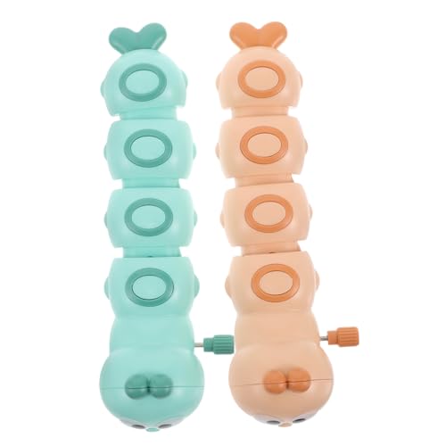 Abaodam 2 Stück Raupen Am Uhrwerk Massen-Halloween- Tierische Partygeschenke Walking Toy Bulk-Halloween-Party-gefälligkeiten Musikalisches Raupenspielzeug Zoo Tiere Plastik von Abaodam