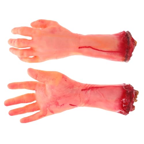 Abaodam 2 Stück Realistische Halloween Fake Hand Deko Teiliges aus Gruselige Gebrochene Handattrappen für Horror Deko Bühnenrequisiten April und Haunted House Zubehör Abaodam 2 Stück Realistische Halloween Fake Hand Deko Teiliges aus Gruselige Gebrochene Handattrappen für Horror Deko Bühnenrequisiten April und Haunted House Zubehör von Abaodam