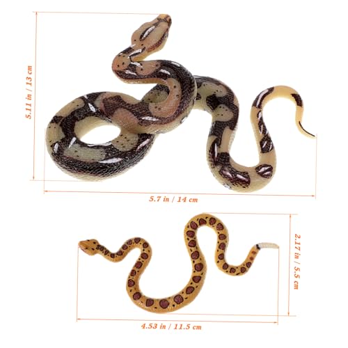 Abaodam 2 Stück Realistische Plastik Schlangenmodell Party Streich Requisiten Lebensechte Tierdekoration für Halloween Bühne Rollenspiel von Abaodam