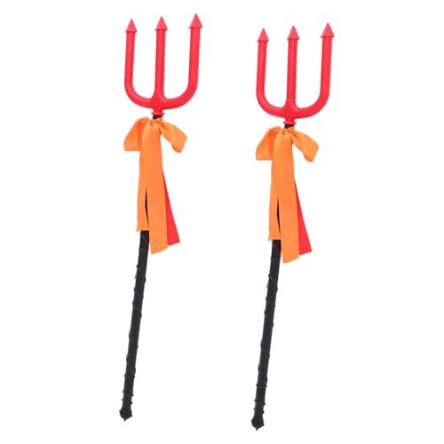 Abaodam 2 Stück Realistisches Halloween Dreizack Detailgetreuer Roter Plastik-dreizack für Kostüm und Bühnenrequisiten Geeignet für Erwachsene Authentisches Teufel-Accessoire für Party und Abaodam 2 Stück Realistisches Halloween Dreizack Detailgetreuer Roter Plastik-dreizack für Kostüm und Bühnenrequisiten Geeignet für Erwachsene Authentisches Teufel-Accessoire für Party und von Abaodam