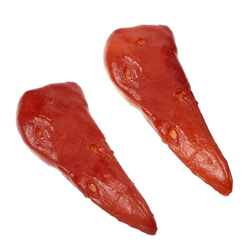 Abaodam 2 Stück Realistisches Teiliges Modell Gekochter Entenköpfe Detailgetreu Handgefertigt Vielseitiges Fake Food für Qizhou Duck Heads Filmrequisiten und Tischdekoration von Abaodam