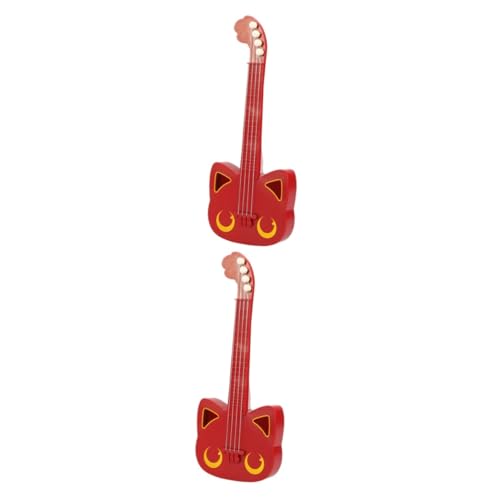 Abaodam 2 Stück Saiten Simulations-Ukulele Musikalisches Lernspielzeug Banjo-Instrument-Spielzeug Ukulele Musikspielzeug Spielzeuge Gitarren Kind Junge Mädchen Nylon Staatsangehörigkeit von Abaodam