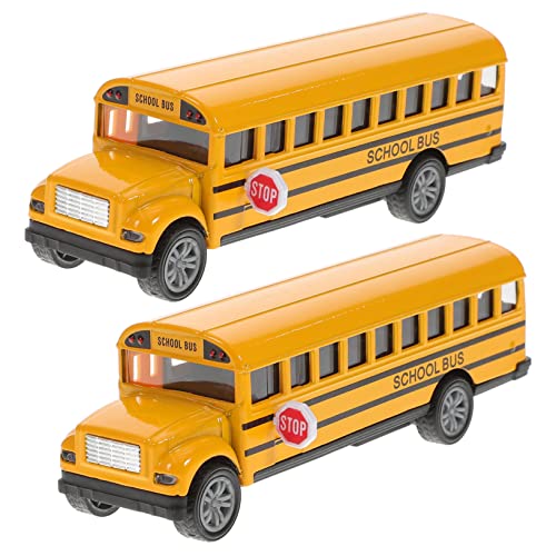 Abaodam 2 Stück Schulbus-Modell Für Kleinkinder Zug Träger Auto Kleiner Schulbus Schulbusmodell Für Lustige Spielsachen Kleine Spielsachen Kleinkind Schulbus Legierung von Abaodam