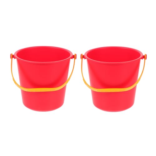 Abaodam 2 Stück Sie Sandspielzeug Für Mehrzweckeimer Strand Splash Pad Wasser Camping-Spiele Zinn Tragbarer Eimer Spiele Für Draussen Behälter Korb Leichte Eimer Rot Plastik Abaodam 2 Stück Sie Sandspielzeug Für Mehrzweckeimer Strand Splash Pad Wasser Camping-Spiele Zinn Tragbarer Eimer Spiele Für Draussen Behälter Korb Leichte Eimer Rot Plastik von Abaodam