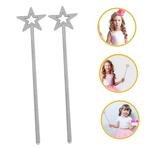 Abaodam 2 Stück Silberne Stern zauberstäbe Feen Requisiten Bühnenauftritte Party Kostüm Zubehör für Mädchen Halloween Fest Abaodam 2 Stück Silberne Stern zauberstäbe Feen Requisiten Bühnenauftritte Party Kostüm Zubehör für Mädchen Halloween Fest von Abaodam