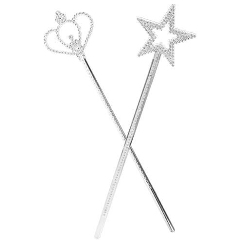 Abaodam 2 Stück Silberne Stern zauberstäbe mit Krone Einzigartiges Design Vielseitig für Mädchen Kostüm Party Bühnenauftritt Halloween und Geburtstagsfeier Edel Verarbeitet Auffällige Abaodam 2 Stück Silberne Stern zauberstäbe mit Krone Einzigartiges Design Vielseitig für Mädchen Kostüm Party Bühnenauftritt Halloween und Geburtstagsfeier Edel Verarbeitet Auffällige von Abaodam