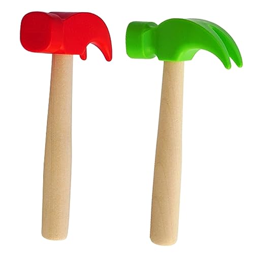 Abaodam 2 Stück Simulierter Klauenhammer Mädchenspielzeug Für Babys Für Kleinkinder Kleinkindspielzeug Für Mädchen Kleiner Hammer Rollenspielhämmer Kinderhammerspielzeug Kleines von Abaodam