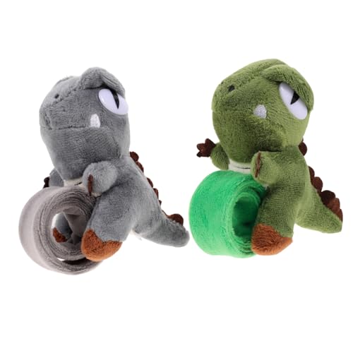 Abaodam 2 Stück Slap Armbänder mit Tiermotiven Lustige Dinosaurier Schnapparmbänder für Kindergeburtstagsfeiern Leicht und Tragbar Mitgebsel für Junge Mädchen von Abaodam
