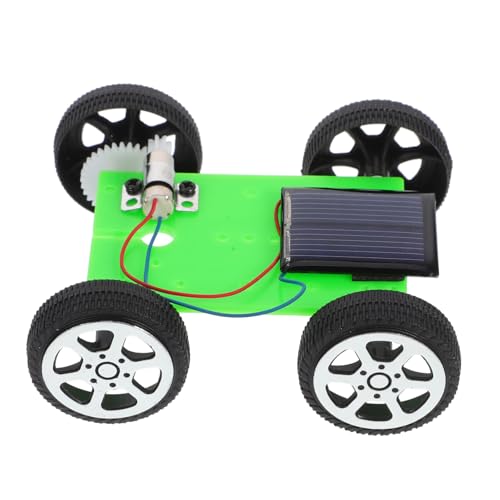 Abaodam 2 Stück Solarauto Kreatives Wissenschaftsspielzeug Schule Experiment Lernspielzeug Wissenschaft Solar-DIY-Automodell Wissenschaftliche Experimente Metall Green von Abaodam