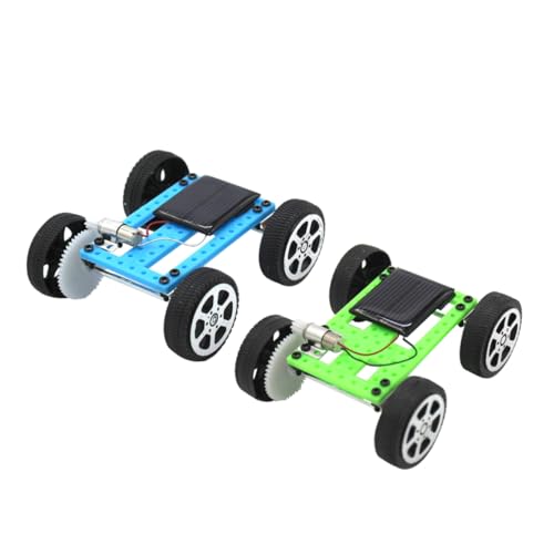 Abaodam 2 Stück Solarbetriebene DIY Fahrzeugspielzeuge für Lernspielzeug Kreativität Interaktive Baukästen für Solarautos für Wissenschaftliche Experimente und Gruppenaktivitäten von Abaodam