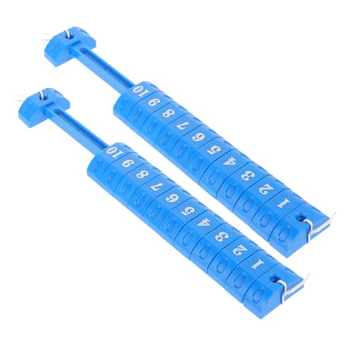 Abaodam 2 Stück Square Scorer Kicker-Punktezähler Punktezähler für Tischspiele im Freien fußball Ritzeinheit Gerät multifunktionale Scorekeeper-Bars Plastik pp Blue von Abaodam