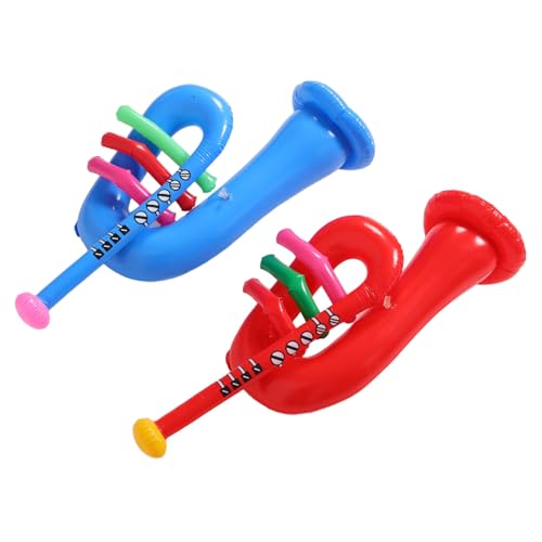 Abaodam 2 Stück Teiliges Aufblasbares Trompeten PVC Material Leichte Tragbare Musikspielzeug Bühnenrequisite für Party Dekoration Jungen Mädchen Spaß Abaodam 2 Stück Teiliges Aufblasbares Trompeten PVC Material Leichte Tragbare Musikspielzeug Bühnenrequisite für Party Dekoration Jungen Mädchen Spaß von Abaodam