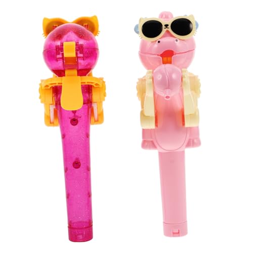 Abaodam 2 Stück Teiliges Dinosaurier Lutscherhalter Interaktiver Roboter mit Realistischer Bewegung Bunte Dekorative Lollipop Aufbewahrungsbox für Teilen von Abaodam