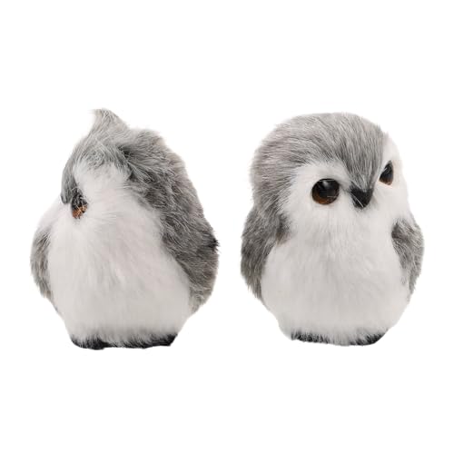 Abaodam 2 Stück Teiliges Eulen Plüschtier Weiche Kuscheltiere für Erwachsene Geschenkidee zu Geburtstag und Feiertagen Dekoratives Anschmiegsames Eulenmotiv für Kinderzimmer und Zuhause von Abaodam