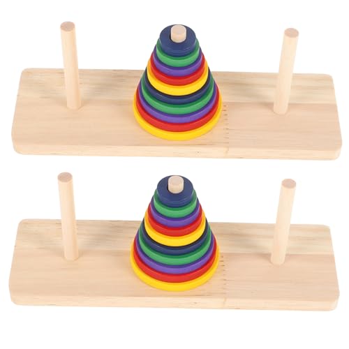Abaodam 2 Stück Teiliges Holzspielzeug Intelligentes Puzzle Tower of Hanoi für Erwachsene und Kreatives Denkspiel Kreativität und Problemlösungsfähigkeiten Abaodam 2 Stück Teiliges Holzspielzeug Intelligentes Puzzle Tower of Hanoi für Erwachsene und Kreatives Denkspiel Kreativität und Problemlösungsfähigkeiten von Abaodam