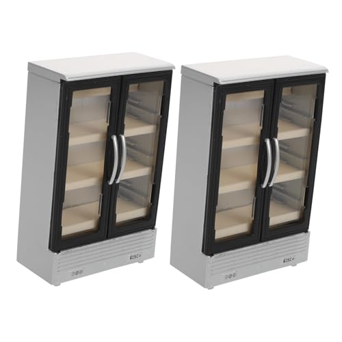 Abaodam 2 Stück Teiliges Miniatur Doppel-tür Kühlschrank für Puppenhaus Küche Realistische Mini Kühlschrank Dekoration für Rollenspiel und Szenenaufbau Abaodam 2 Stück Teiliges Miniatur Doppel-tür Kühlschrank für Puppenhaus Küche Realistische Mini Kühlschrank Dekoration für Rollenspiel und Szenenaufbau von Abaodam