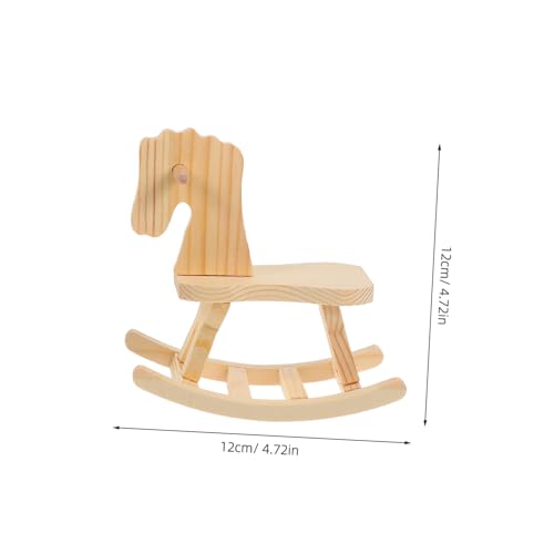 Abaodam 2 Stück Teiliges Miniatur Holz schaukelpferd und Schaukelstuhl Kinderfreundliches DIY Möbelmodell Naturbelassenes Holz Puppenhaus Zubehör Kreative Kinderzimmer Dekoration Abaodam 2 Stück Teiliges Miniatur Holz schaukelpferd und Schaukelstuhl Kinderfreundliches DIY Möbelmodell Naturbelassenes Holz Puppenhaus Zubehör Kreative Kinderzimmer Dekoration von Abaodam