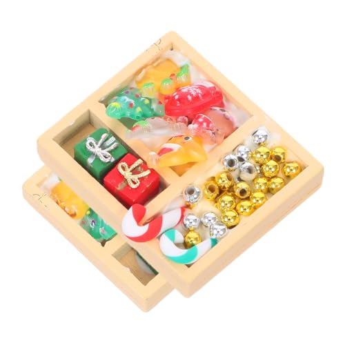 Abaodam 2 Stück Teiliges Miniatur Weihnachtszuckerwaren für Puppenhaus Farbenfrohe Candy Ornamente Festliche Mini Dekorationen Miniatur Süßigkeiten für Rollenspiele Abaodam 2 Stück Teiliges Miniatur Weihnachtszuckerwaren für Puppenhaus Farbenfrohe Candy Ornamente Festliche Mini Dekorationen Miniatur Süßigkeiten für Rollenspiele von Abaodam